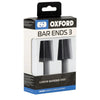 Aluminium Barend Weight Oxford Bar Ends 3, Black, 2 pcs