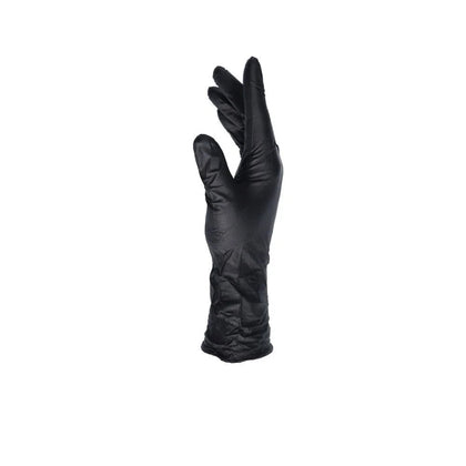 Long Cuff Nitrile Disposable Gloves Finixa, XL, Black, Set 60 pcs