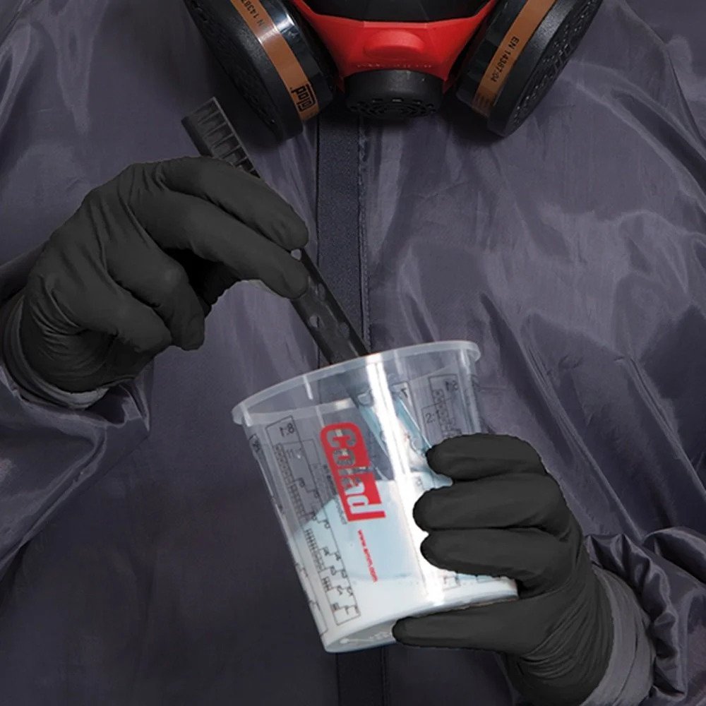 Colad Nitril Gloves, Size XL, Black, Set of 60 pcs - Pro Detailing