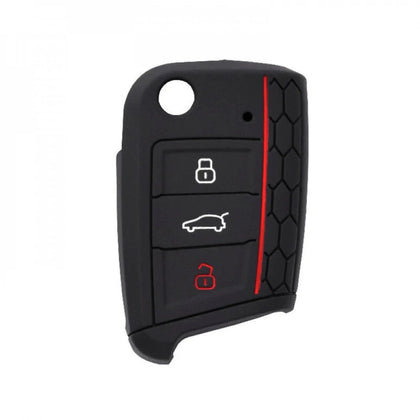 Silicone Key Case Volkswagen GTI, Black/Red