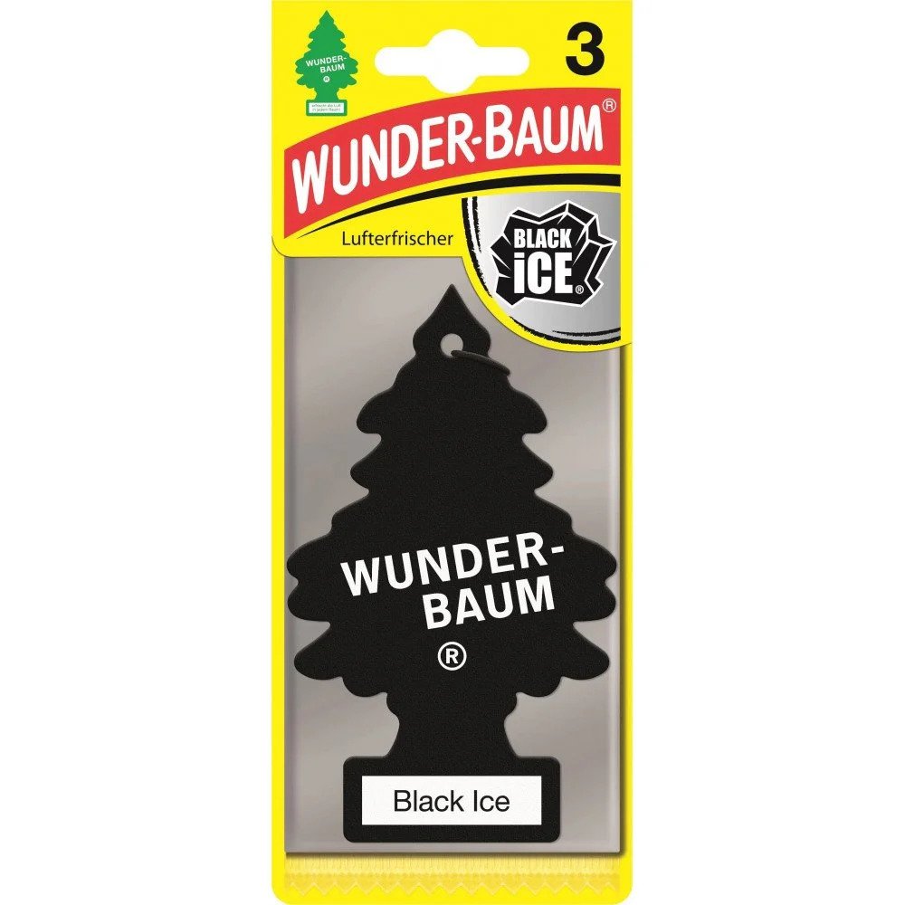 97187 Wunder-Baum Luchtverfrisser Black Ice, Blisterverpaking