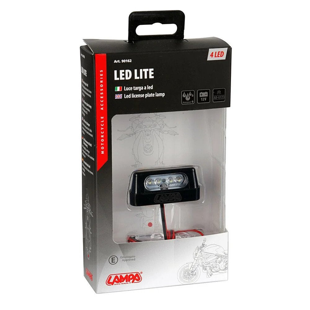 Moto LED Licence Plate Lamp Lampa, White