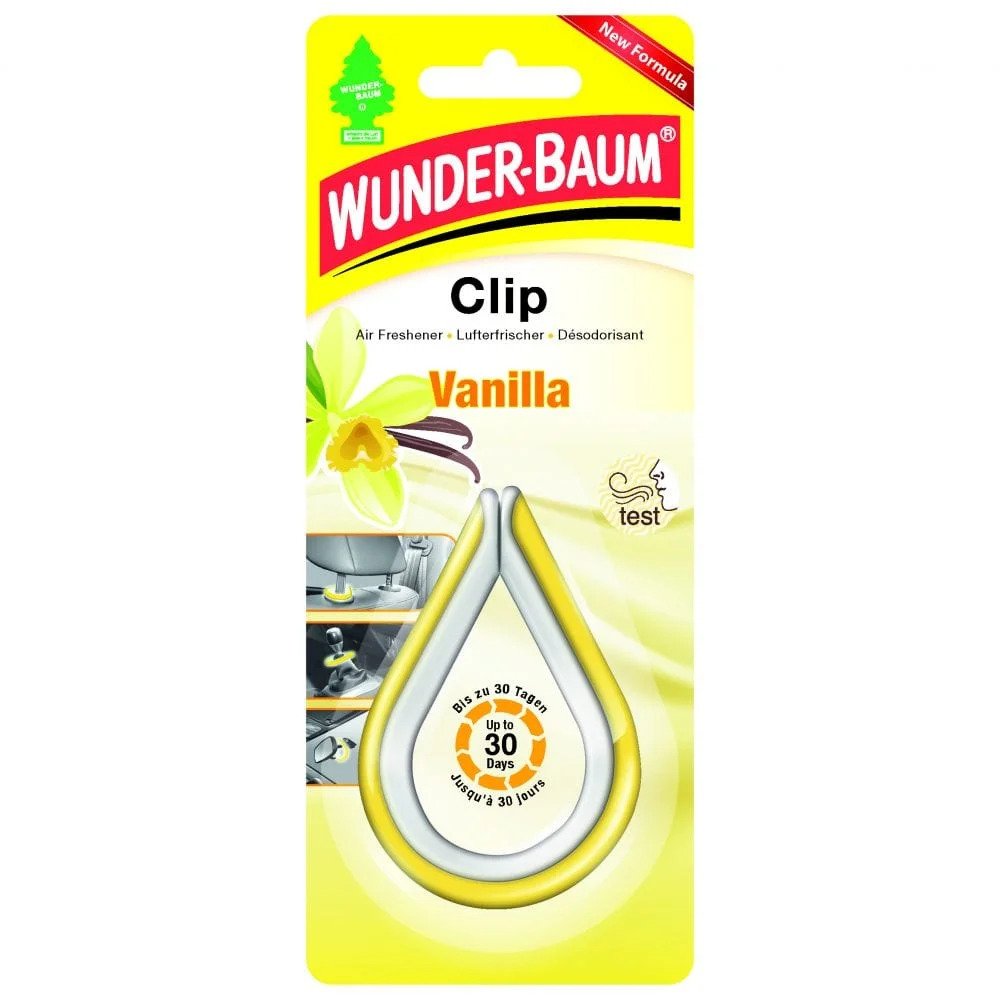 Car Air Freshener Wunder-Baum Clip, Vanilla - 97190 - Pro Detailing