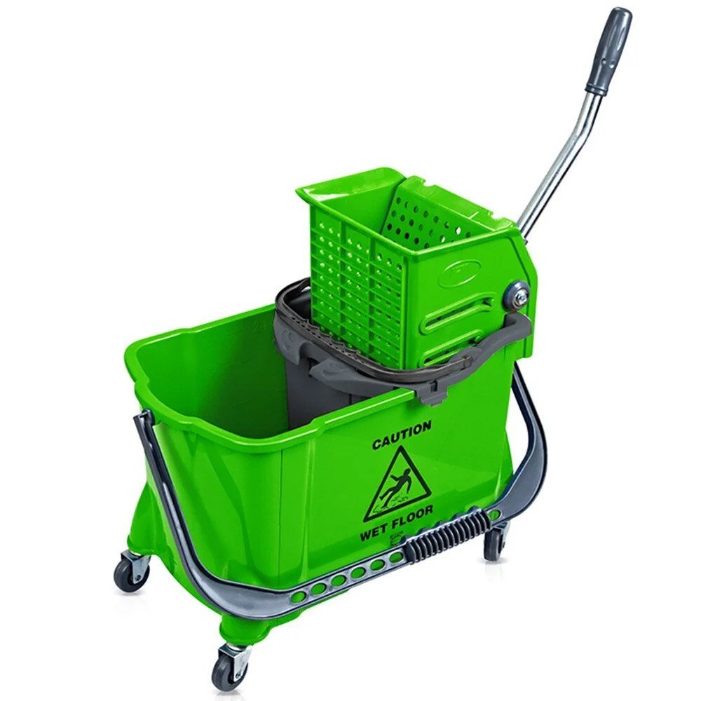 Cleaning Cart with 2 Buckets Esenia, 10L and 24L, Green