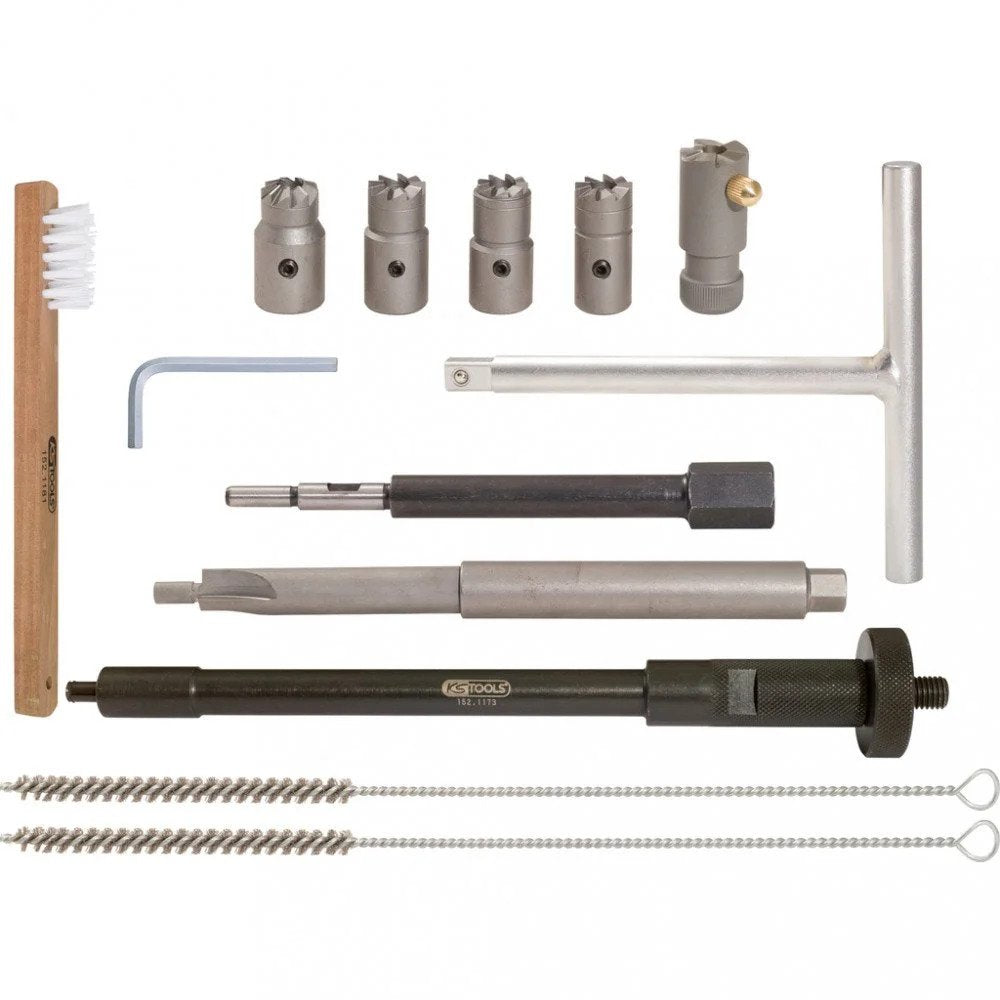 Set per la pulizia della sede della densità dell'iniettore Ks Tools, 13 pz  - 152.117 - Pro Detailing