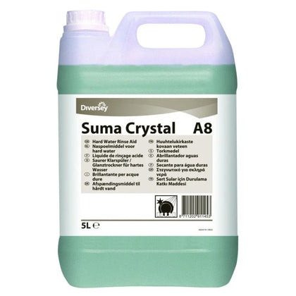 Hard Water Rinse Aid Diversey Suma Crystal A8, 5L