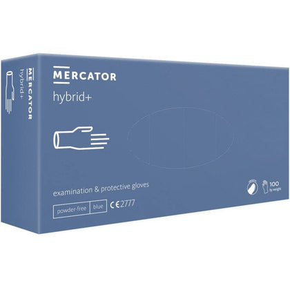 Vinyl Protective Gloves Mercator Hybrid Plus, 100 pcs