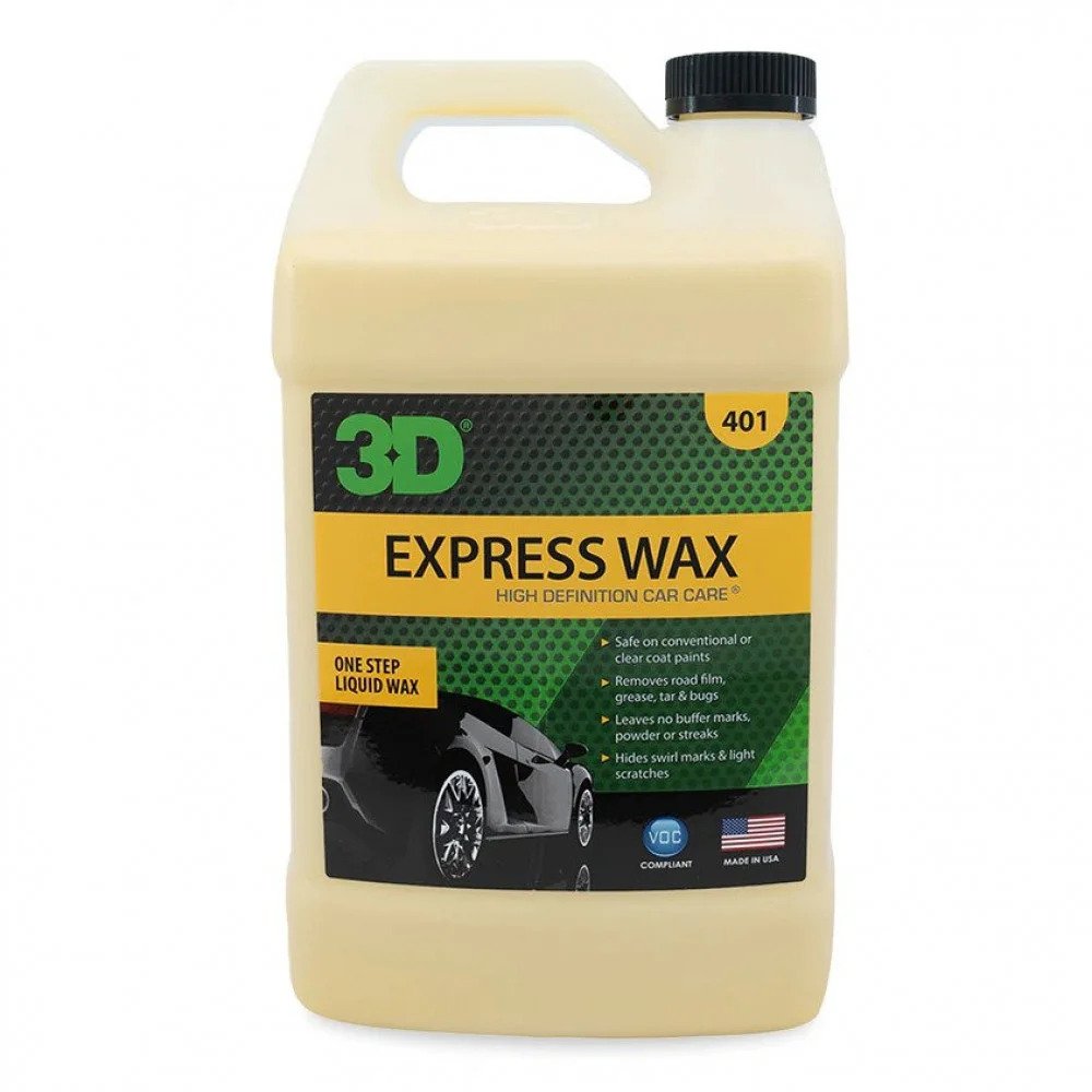 Cera líquida para coche 3D Express Wax, 3,78 l - 401G01 - Pro Detailing