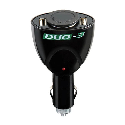 USB Lighter Plug Dual Power Lampa Duo-3, 12/24V