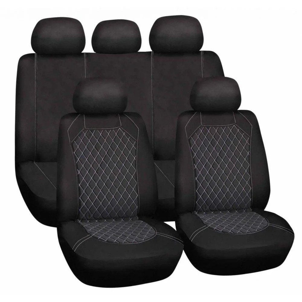 Seat Covers Set Bottari Spiderweb, Black/Grey, 9 pcs