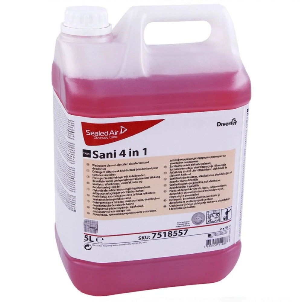 Detergente per bagno, anticalcare, disinfettante e deodorante Diversey Sani  4 in 1, 5L - 101100217 - Pro Detailing