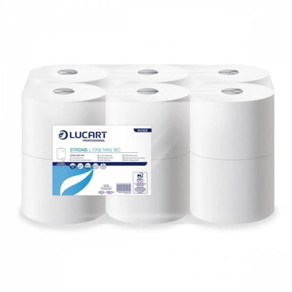 Toilet Paper Lucart Strong L One Mini, 900 Servings, 180m, Set of 12pcs