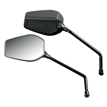 miroir poignée de moto 2pcs / paire miroir de moto universel  10mm 8mm Vis de motocross VTT hors route saleté moto moto miroir miroir  fibre de carbone (Size : 8mm Screw)