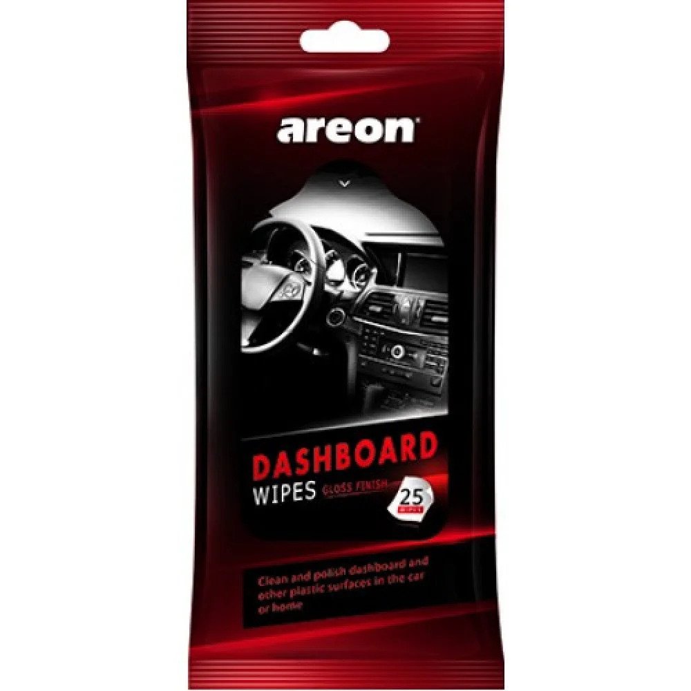 Dashboard Cleaning Wipes with Gloss Finish Areon, 25 pcs