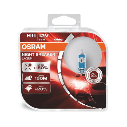Halogen Bulbs Set H11 Osram Night Breaker Laser 150, 2 pcs