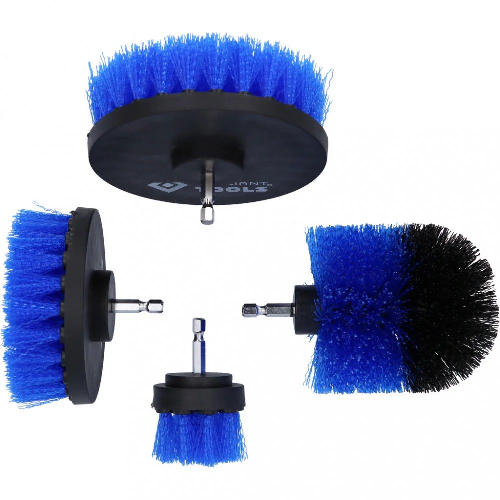 1 Set of 4pcs Electric Drill Brush Kit Round Scrubber Cleaning
