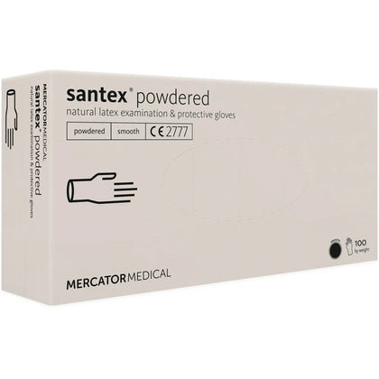 Latex Protective Gloves Mercator Santex, 100 pcs