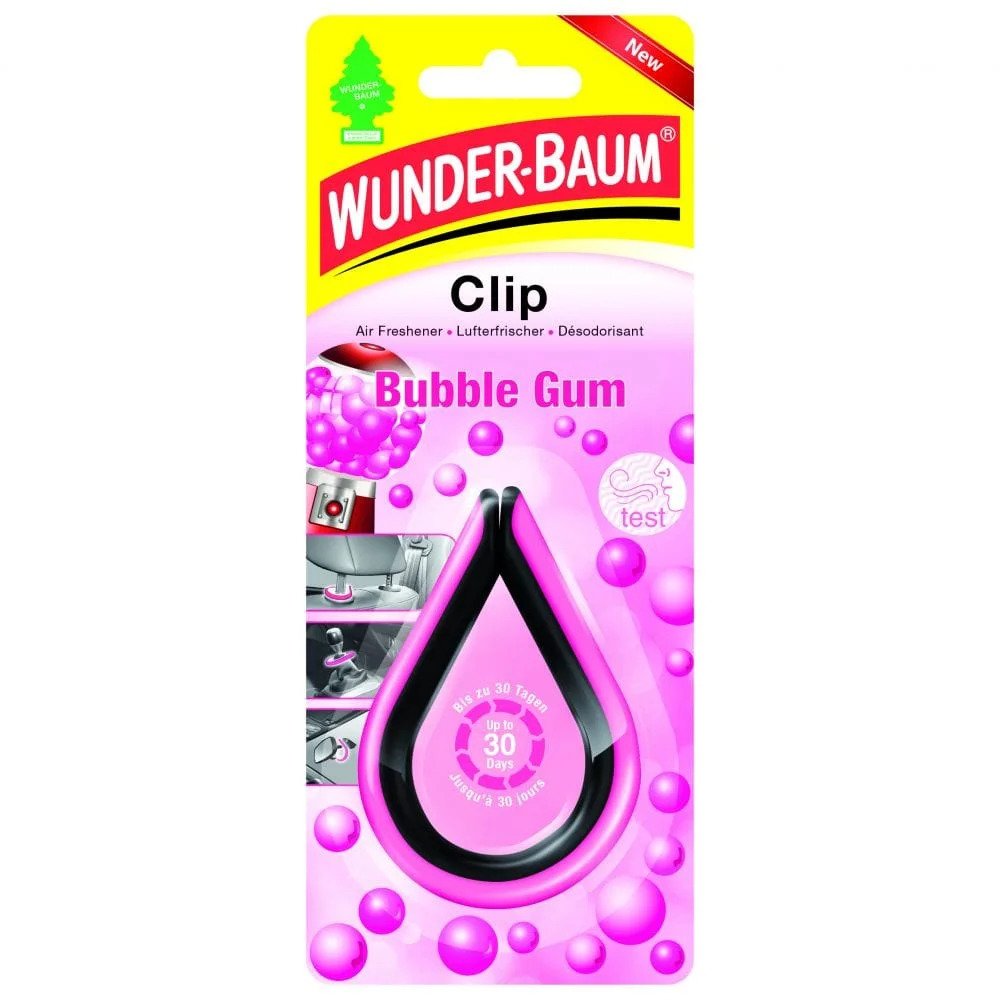 Car Air Freshener Wunder-Baum Clip, Bubble Gum - 972693 - Pro Detailing