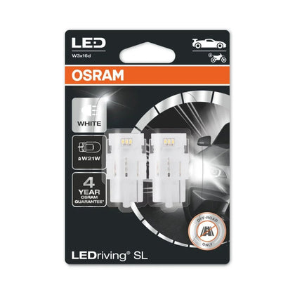LED Lampen Set W21W Osram LEDriving SL, Wit, 2 st