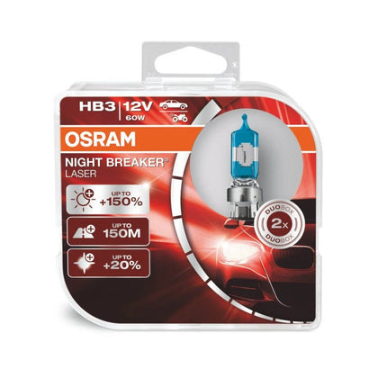 Halogen Bulbs Set HB3 Osram Night Breaker 150, 12V, 60W, 2 pcs