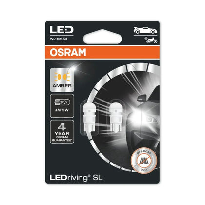 LED Bulbs Set W5W Osram LEDriving SL, Yellow, 2 pcs