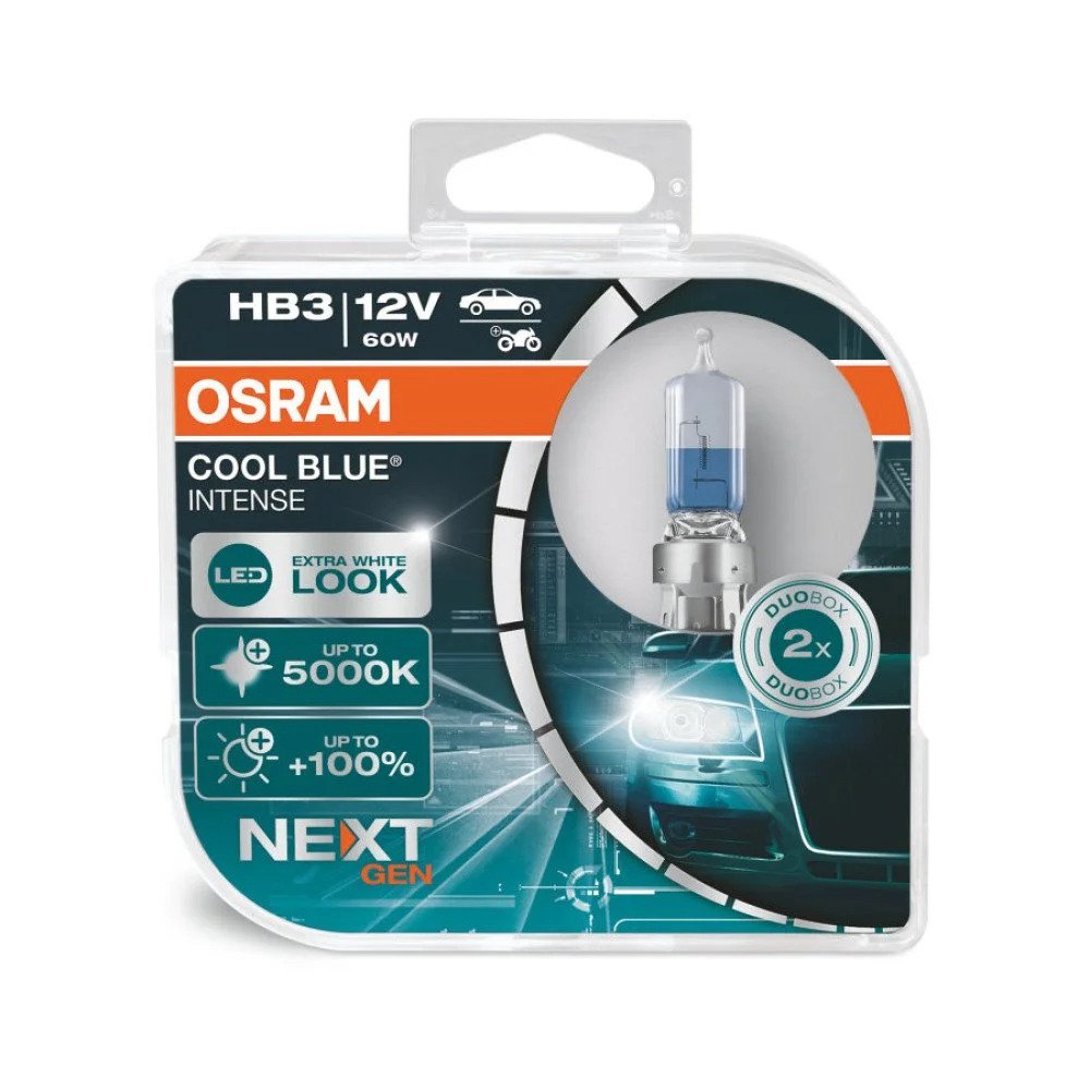 Set lampadine alogene HB3 Osram Cool Blue, 12V, 60W, 2 pezzi - 9005CBN-HCB  - Pro Detailing