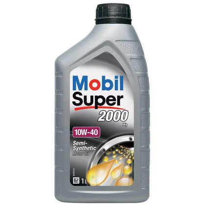 Semi-Synthetic Motor Oil Mobil Super 2000, 10W-40, 1L