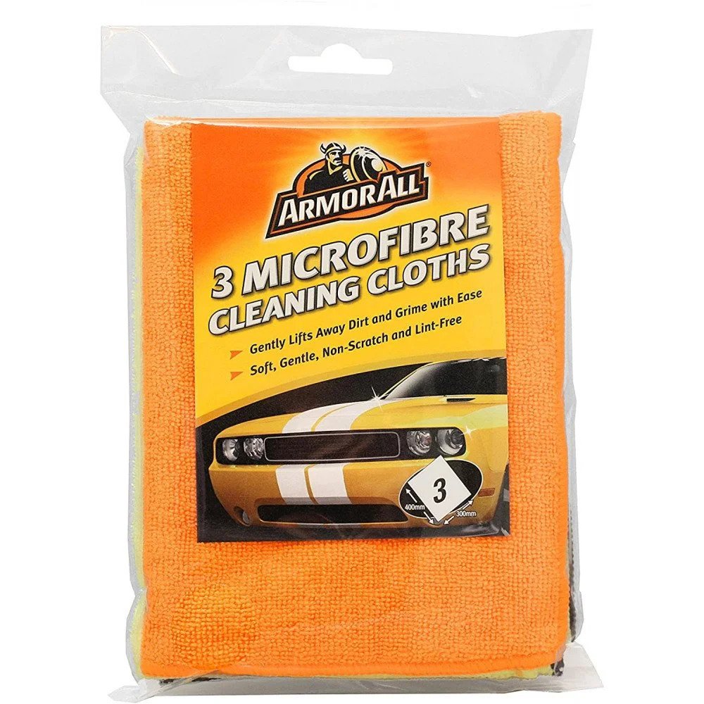 3 Microfibre Cleaning Cloths Armor All, Set of 3 pcs