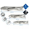 Brilliant Tools Locking / Grip Pliers, Set of 3 pcs