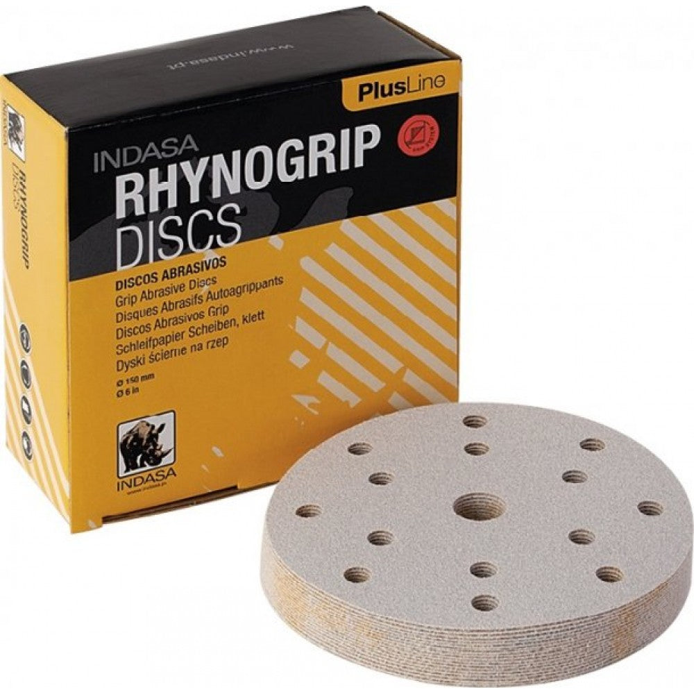 Indasa Rhynogrip Discs, Grip Abrasive Discs, 150mm, 10pcs