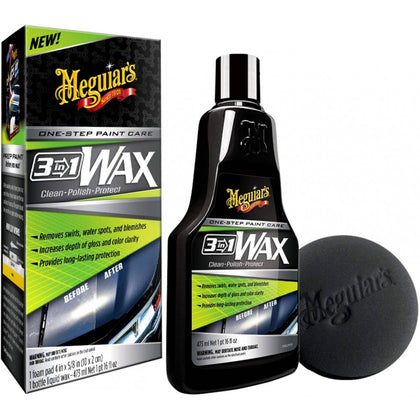 Auto Liquid Wax Meguiar's 3 in 1 Wax, 473ml