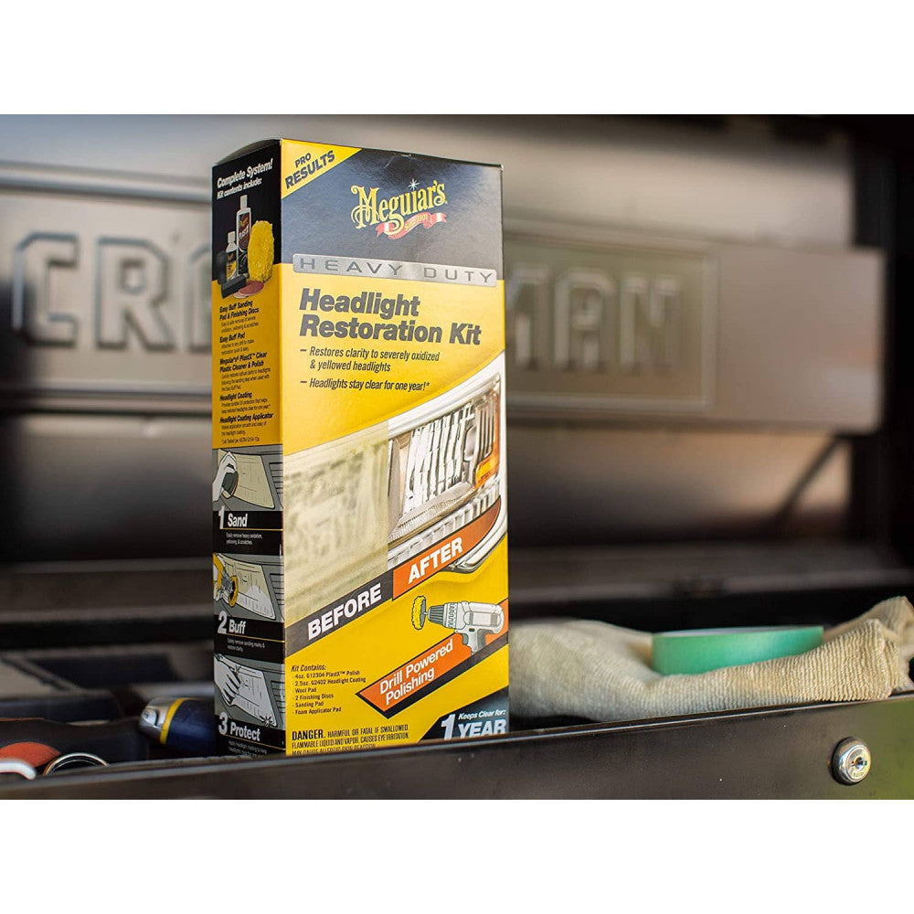 Whimsyard Headlight Restoration Kit – Includes Cleaner, Coating & Tools – Removes Oxidation, Improves Clarity & Night Visibility For Cars, Trucks, Motorcycles