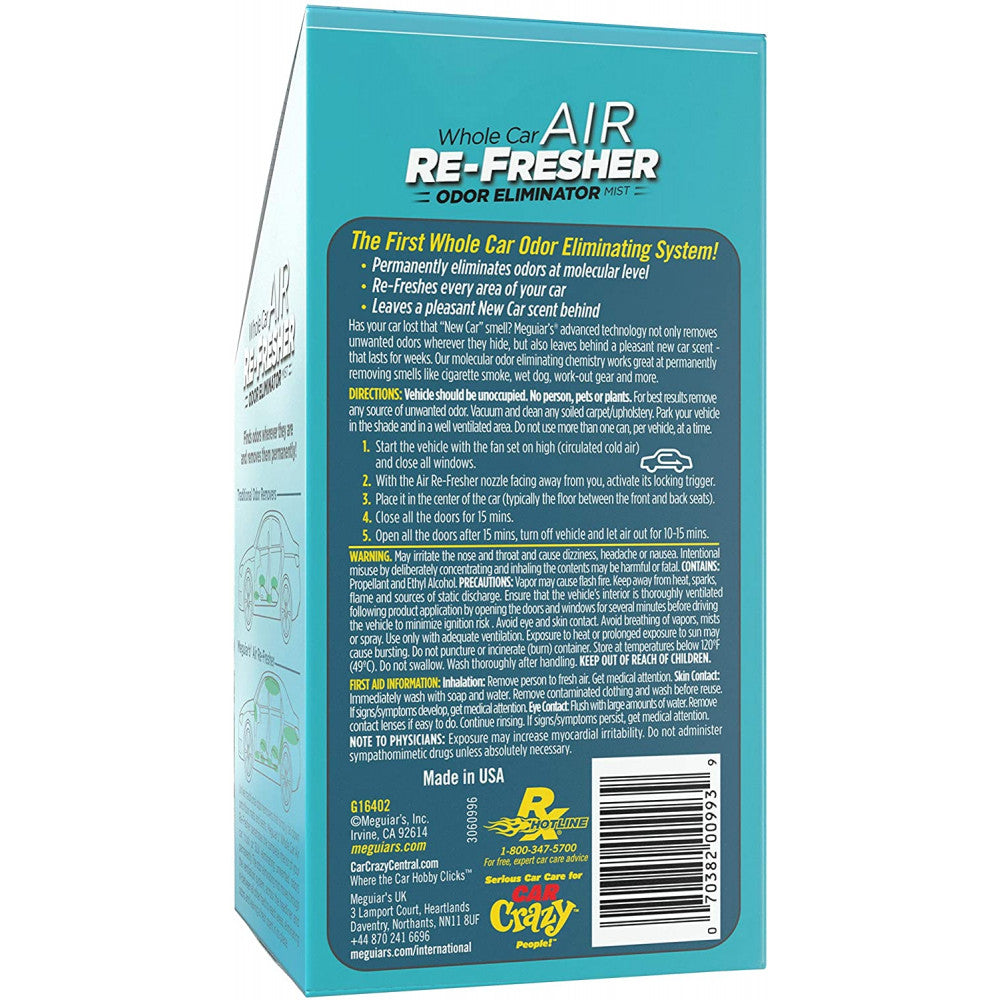 Meguiar's Air Re-Fresher Odor Eliminator, New Car Scent