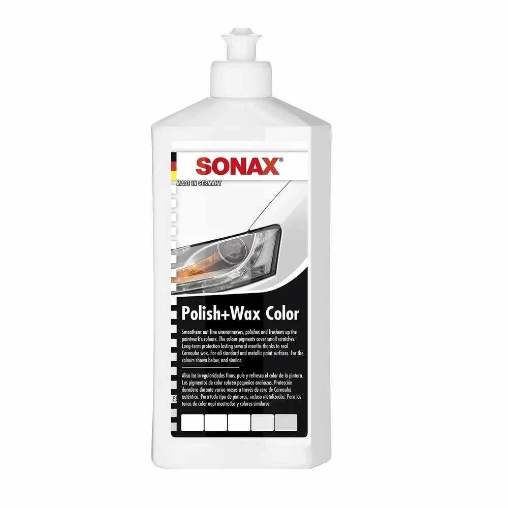 Abrillantador y cera para coche Sonax Polish Wax Color, blanco, 250 ml -  296041 - Pro Detailing