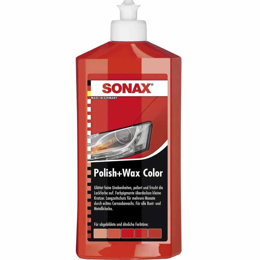 Lucidante e cera per auto Sonax Polish Cera Color, Rosso, 250ml - 296441 -  Pro Detailing