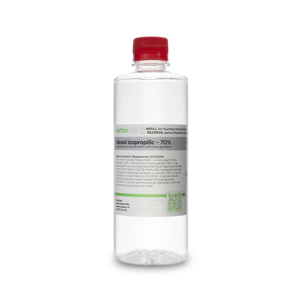 Riserva disinfettante spray a induzione (alcol isopropilico al 70%), 500 ml  - VTRFGHS500 - Pro Detailing