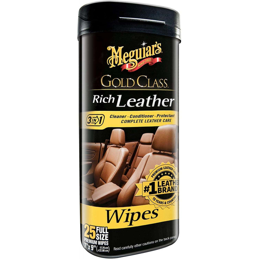 Leather Wipes Meguiar's Rich Leather, 25 pcs - G10900 - Pro Detailing