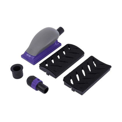 Hand Block Multihole Curved Adapter Set 3M Hookit Purple, 70 x 198mm