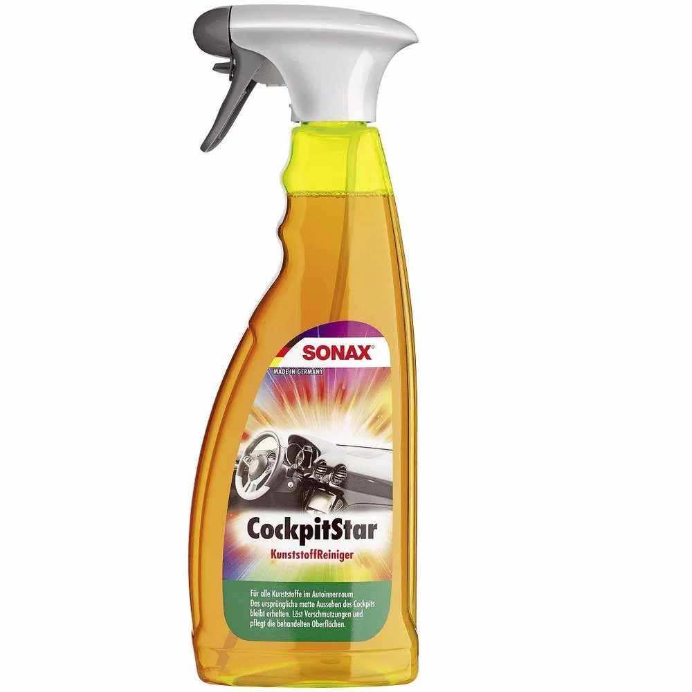 Nettoyant SONAX Cockpitstar Pour Plastiques Auto - 750ml - Effet Anti-poussière - Sans Silicone - Parfum Frais