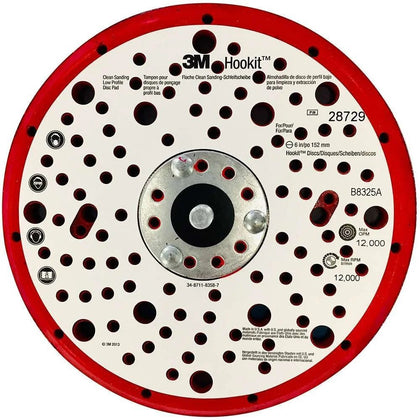 Sander Backing Pad 3M Hookit Low Profile Abrasive Disc, Red, 150mm