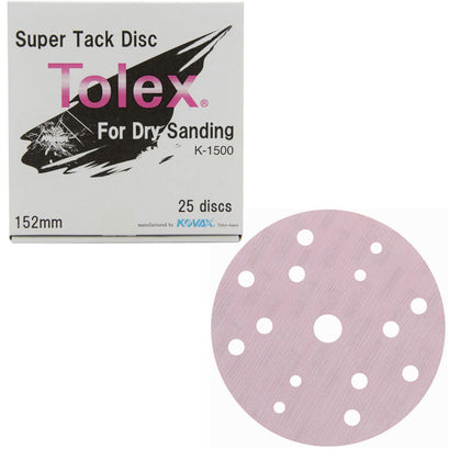 Abrasive Disc Kovax Tolex Dry P1500, 152mm, 15 holes